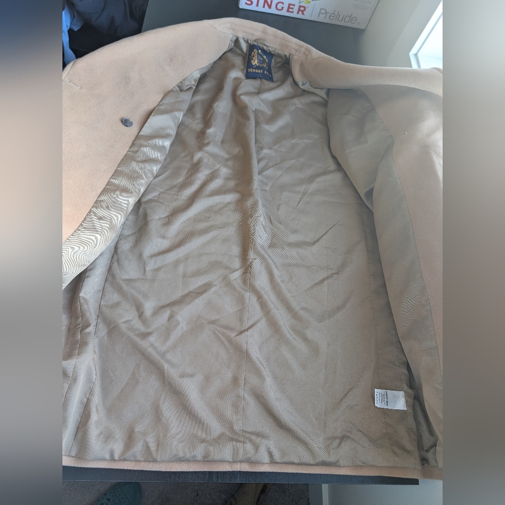 NWT Aritzia Sunday Best Fitzroy Coat in Gold Camel - Picture 8 of 15